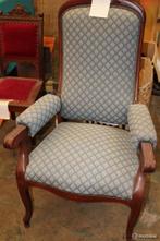 Online Veiling: Fauteuil met hoge rug en armleuningen, Gebruikt