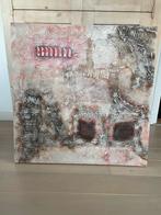 Bruin Tint Schilderij met Rode Accenten, Ophalen