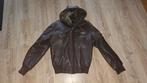 Heren, jas leer, piloot, voering, Kleding | Heren, Ophalen of Verzenden, Zo goed als nieuw, Maat 52/54 (L), Bruin