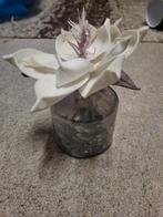 Vaas met bloem, Overige kleuren, Ophalen of Verzenden, Minder dan 50 cm, Glas