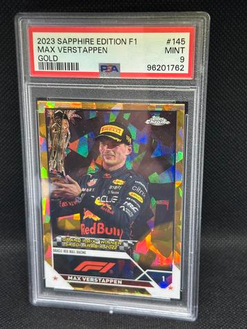 F1 Max Verstappen #145 Topps Sapphire PSA 9 Genummerd 14/50 beschikbaar voor biedingen