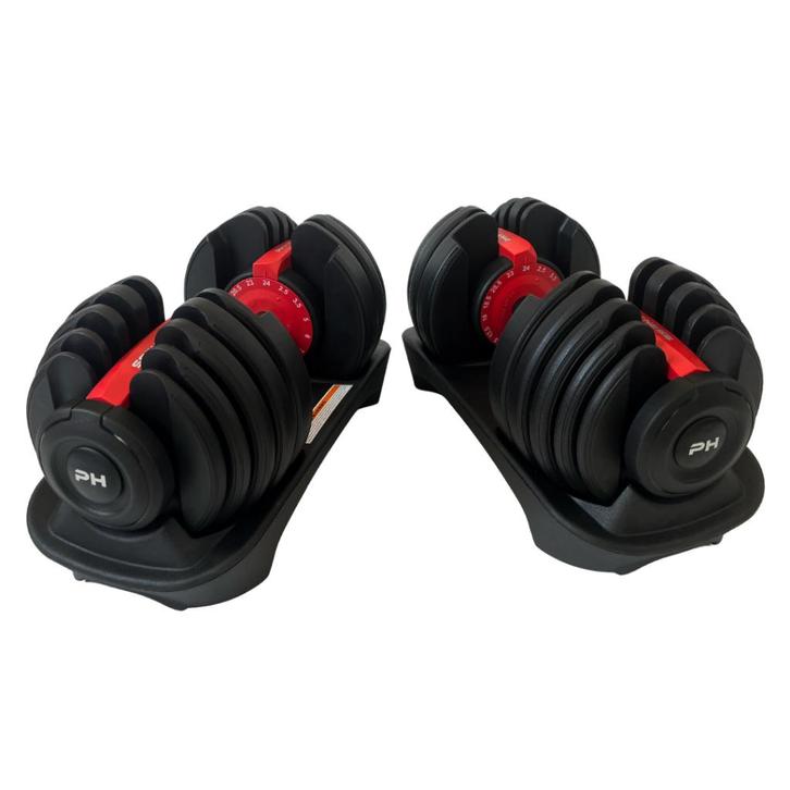 Premium Dumbbellset 24 kg – Verstelbare Halters voor Thuis, Sport en Fitness, Fitnessmaterialen, Nieuw, Dumbbell, Armen, Benen