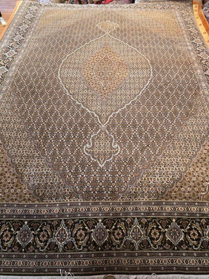 Perzisch Tapijt Tabriz 350 X 245 Vintage Oosterse Vloerkleed, Huis en Inrichting, Stoffering | Tapijten en Kleden, Gebruikt, 200 cm of meer