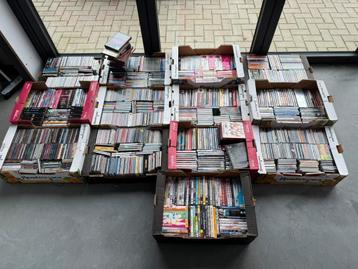 Grote partij cd’s en dvd’s ruim 1.000 stuks cd dvd Collectie beschikbaar voor biedingen