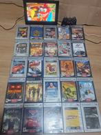 PlayStation 2 slim + nieuwe monitor en 25 ps2 games Platinum, Ophalen of Verzenden, Met 1 controller