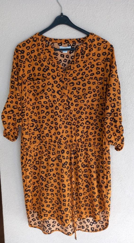 Jurkje van Cotton Club. Maat L, Kleding | Dames, Jurken, Zo goed als nieuw, Maat 38/40 (M), Geel, Boven de knie, Ophalen of Verzenden