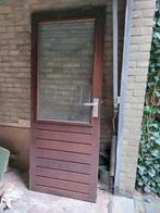 hardhouten buitendeur, Doe-het-zelf en Verbouw, Deuren en Horren, Ophalen, Gebruikt, 80 tot 100 cm, Buitendeur