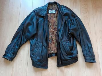 Vintage leren jack. Jaren 70 Italia Leather Wear  maat 50