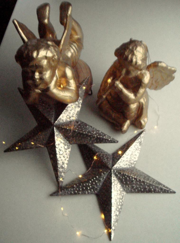grote papier-maché engelen en/of metalen sterren, Ophalen of Verzenden, Zo goed als nieuw
