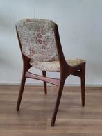 1x vintage Mahjongg eetkamerstoel teak houten stoel stof, Huis en Inrichting, Stoelen, Gebruikt, ., Ophalen of Verzenden, .