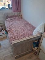 Eenpersoons steigerhouten bed *MOET WEG*, Ophalen, Gebruikt, 90 cm, Eenpersoons
