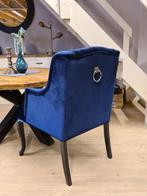 *VOORRAAD* 4 Landelijke Eetkamerstoelen Victoria Blauw (8), Huis en Inrichting, Stoelen, Blauw, Nieuw, Ophalen of Verzenden, Vier