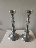 Zilveren Kandelaars - 44cm, Ophalen, Gebruikt, 25 tot 50 cm, Grijs
