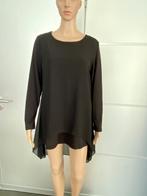 J143 Tuniek maat 42=L lang top blouse zwart, Kleding | Dames, Blouses en Tunieken, Ophalen of Verzenden, Zo goed als nieuw, Maat 42/44 (L)
