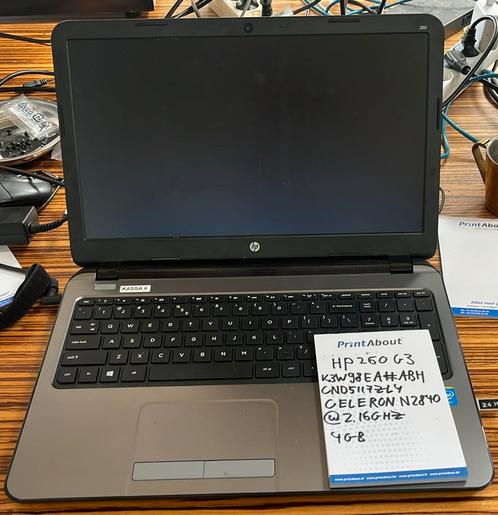 GEUPGRADE HP 250 G3 K3W98EA CELERON N2840 @ 2.16 4GB, Computers en Software, Windows Laptops, Zo goed als nieuw, 15 inch, SSD