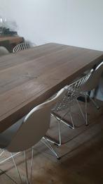 Nieuwe eettafel, tafel 2mx92, 8 persoons, hout/metaal., Ophalen of Verzenden, Nieuw, Rond, 100 tot 150 cm