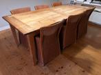 Grote teak houten eetkamertafel 225 cm, Huis en Inrichting, Ophalen, Gebruikt, Teakhout, 200 cm of meer