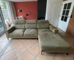 Groene Hoekbank links, Huis en Inrichting, Banken | Bankstellen, Ophalen, 250 tot 300 cm, Gebruikt, Hoekbank