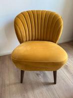 Fauteuil velvet oker in perfecte staat, Ophalen of Verzenden, Zo goed als nieuw, 75 tot 100 cm, 50 tot 75 cm