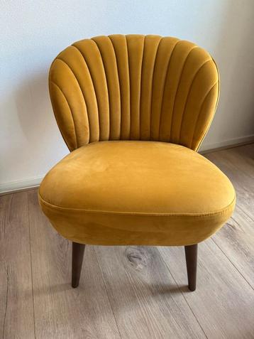 Fauteuil velvet oker in perfecte staat beschikbaar voor biedingen