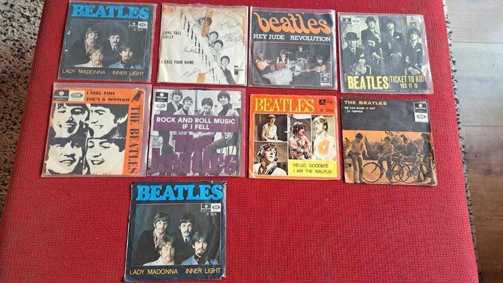 Beatles Zweedse en Deense singles vinyl, Cd's en Dvd's, Vinyl | Pop, Gebruikt, 1960 tot 1980, Overige formaten, Ophalen of Verzenden