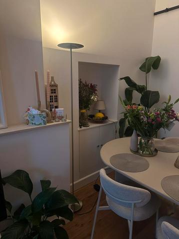 Dimbare vloer lamp / sta lamp zilver