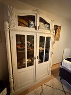 Antieke kast met glazen deuren - van dijk & Ko, Huis en Inrichting, Ophalen, Gebruikt, 100 tot 150 cm, 150 tot 200 cm