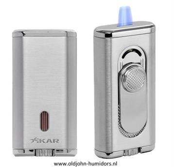XIKAR SIGAARAANSTEKER VERANO FLAT JETFLAME SILVER      sas60 beschikbaar voor biedingen
