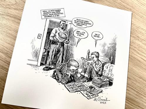 Robert Crumb gesigneerde prent, Boeken, Stripboeken, Zo goed als nieuw, Eén stripboek, Ophalen of Verzenden