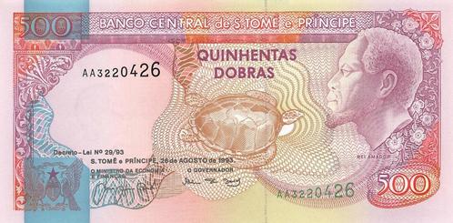 St. Thomas en Prince 500 Dobras 1993 Unc Pn 63, Banknote24, Postzegels en Munten, Bankbiljetten | Afrika, Los biljet, Overige landen