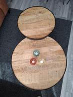 Industriele Mango salontafel, Ophalen, 50 tot 100 cm, Rond, 50 tot 100 cm