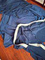 Gordijnstof diverse stroken., Ophalen, Blauw, 120 cm of meer, Katoen