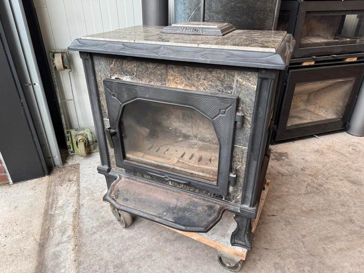 Altech vision speksteen houtkachel, Huis en Inrichting, Kachels, Gebruikt, Vrijstaand, Houtkachel, Hout, Ophalen