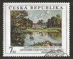 Tsjechie 35, schilderij Chittussi, Postzegels en Munten, Postzegels | Europa | Overig, Overige landen, Verzenden, Gestempeld