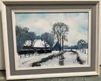 Olieverf - Jan KELDERMAN - Sneeuwlandschap - 40x30cm, Ophalen