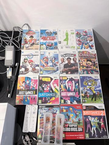 Wii Console + 15 Games + Accessoires beschikbaar voor biedingen