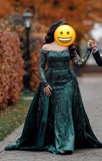 Groene avondjurk, Kleding | Dames, Gelegenheidskleding, Ophalen of Verzenden, Zo goed als nieuw, Groen, Galajurk