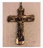 Prachtig kruis hanger metaal aan koord 8,5 x 6 cm, Antiek en Kunst, Ophalen of Verzenden