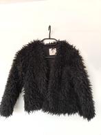 Zwarte H&M faux fur jas maat 134/140 leuk voor de feestdagen, Ophalen of Verzenden, Zo goed als nieuw, H&M, Meisje