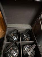 4x Sheds 18W RGB-WAUV LED Spots in Flightcase, Ophalen of Verzenden, Gebruikt, Licht, Kleur