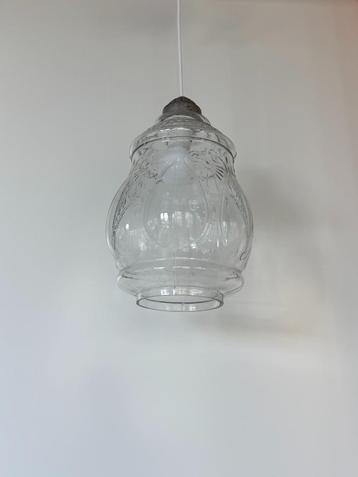 Vintage plafondlamp / hanglamp glas beschikbaar voor biedingen