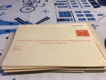 No4123 Briefkaart formulier tot mededeling van adreswijzigin beschikbaar voor biedingen