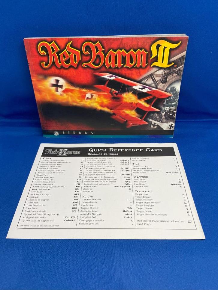 Originele manual Red Baron II, Spelcomputers en Games, Games | Pc, Zo goed als nieuw, Racen en Vliegen, 1 speler, Vanaf 12 jaar