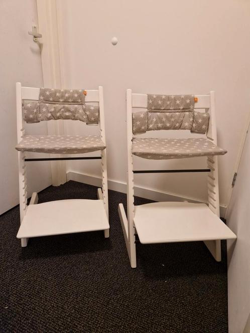 2x Stokke Tripp Trapp kinderstoel wit, Kinderen en Baby's, Kinderstoelen, Zo goed als nieuw, Meegroeistoel, Ophalen