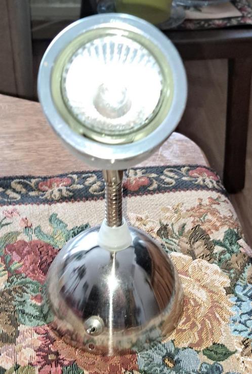 wandlamp / leeslamp 50 watt halogeenlamp met gu10 fitting, Huis en Inrichting, Lampen | Wandlampen, Gebruikt, Glas, Metaal, Ophalen