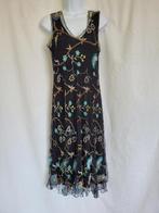 Gave zwarte jurk met gaas en prachtig stiksel mt M Hunza, Maat 38/40 (M), ., Zwart, Ophalen of Verzenden