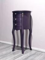 Nachtkastje/ sidetable | Paars, gerestyled, Ophalen, Zo goed als nieuw, Minder dan 45 cm, 70 cm of meer