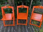 Oranje zomer: vintage klapstoelen, Ophalen, Gebruikt, Overige kleuren, Drie