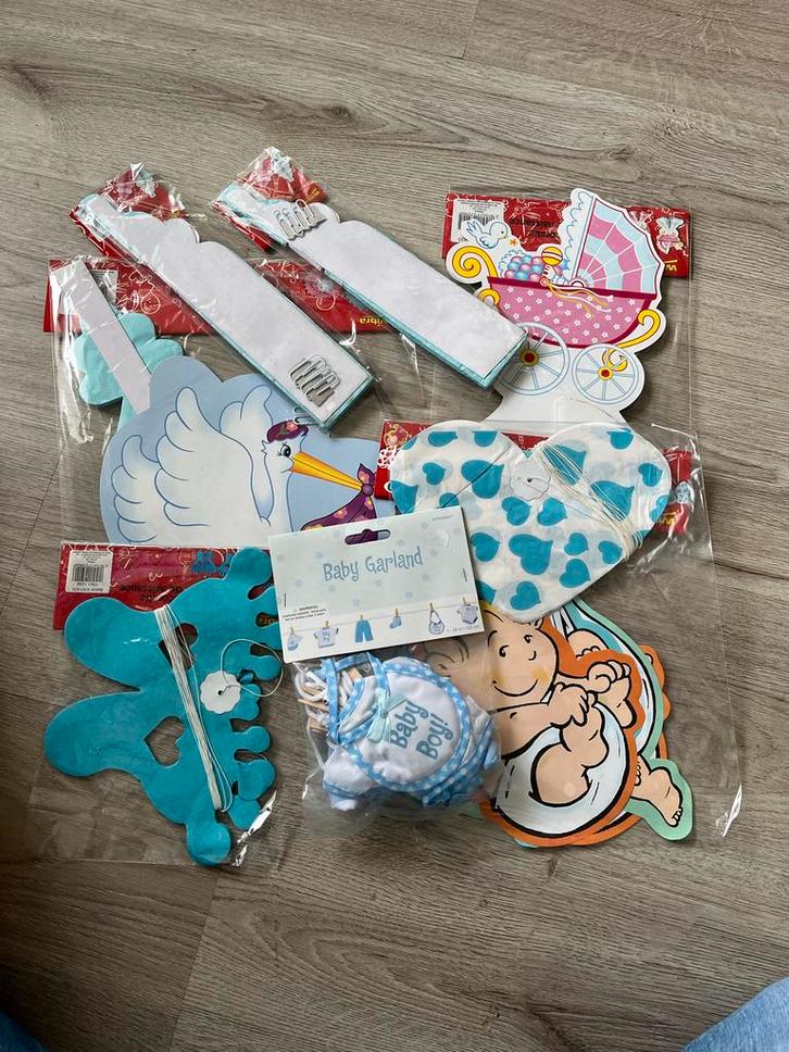 Geboorte Slingers Jongen - Nieuw!, Kinderen en Baby's, Kraamcadeaus en Geboorteborden, Nieuw, Kraamcadeau, Ophalen of Verzenden