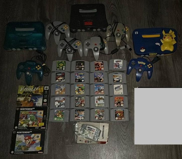 Nintendo 64 • 3 consoles • 24 games • CIB compleet met doos, Spelcomputers en Games, Spelcomputers | Nintendo 64, Zo goed als nieuw